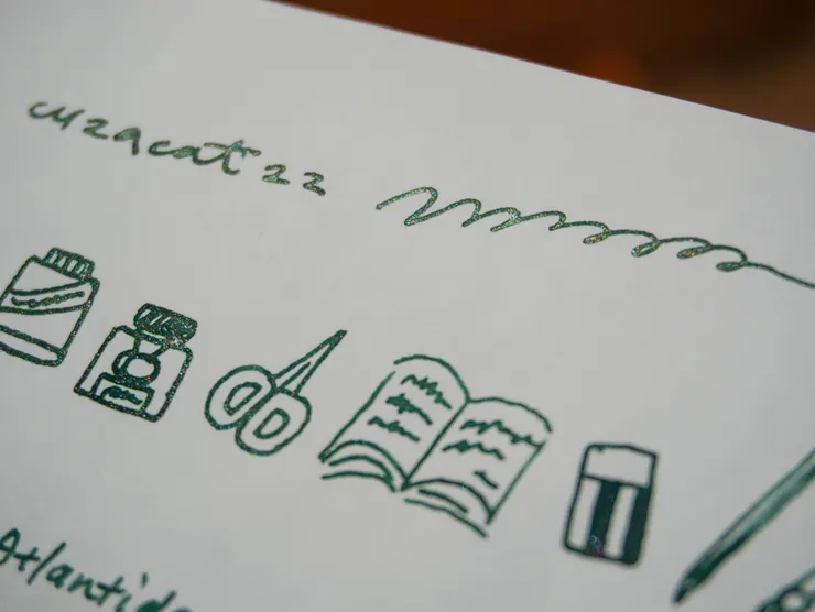 圖六(近照1):一閃一閃的細小亮片讓圖文很是醒目!