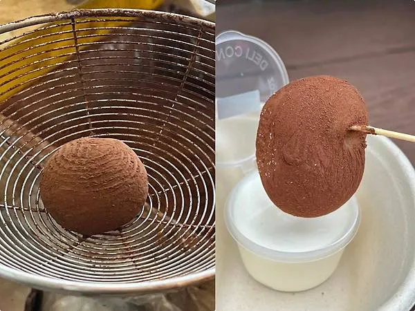 *(淡水美食)七小妞沾醬麻糬~抹茶沾醬、紫薯沾醬、豆乳沾醬~