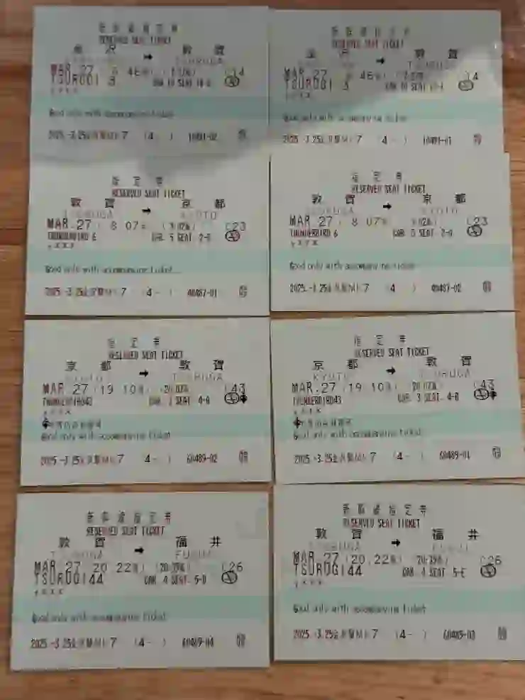 2人車票排開好壯觀!