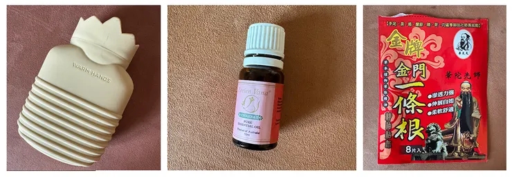 熱水袋+精油+一條根 我的必備好物
