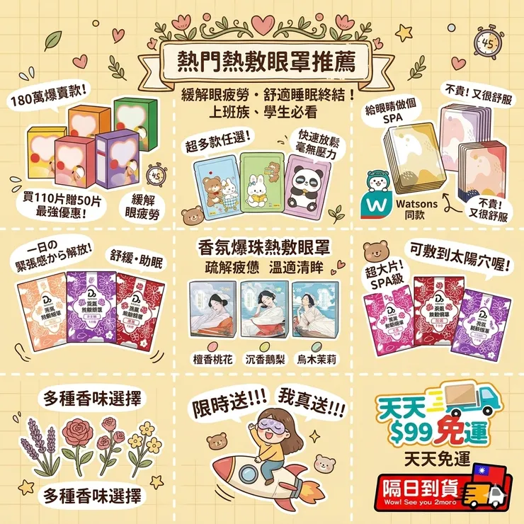 【2026熱敷眼罩推薦】拯救乾澀疲勞眼!6款Dcard/PTT熱推睡眠神器:上班族/低頭族必備,日本蒸氣眼罩/無壓力蒸氣