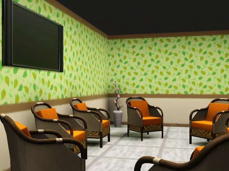 這房間也有電視,可以播放有關討論題目的影片。