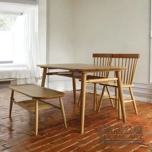 耐用不怕貓抓全實木餐椅