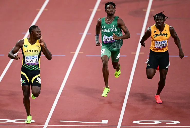 2025 World Athletics Championships Men's 100m Semi-Final 3/3