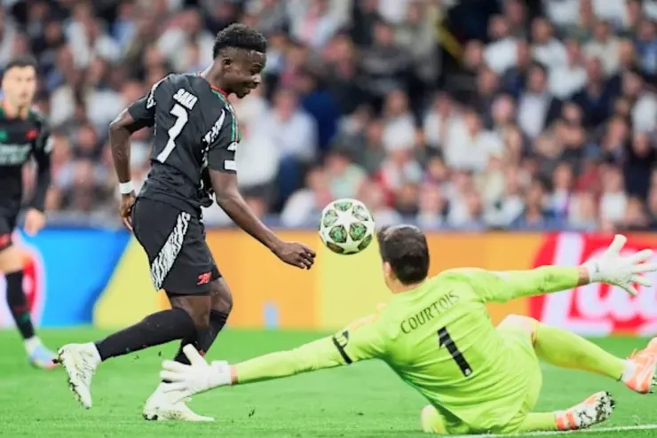 沙卡攻入一球助阿仙奴領先1:0