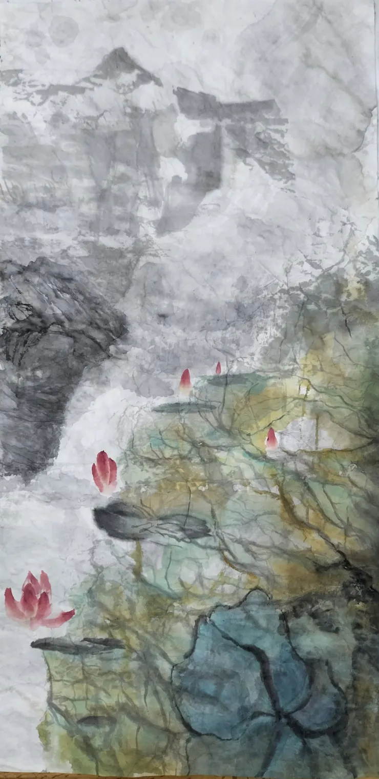 著色後的蓮世界/Mingling 繪