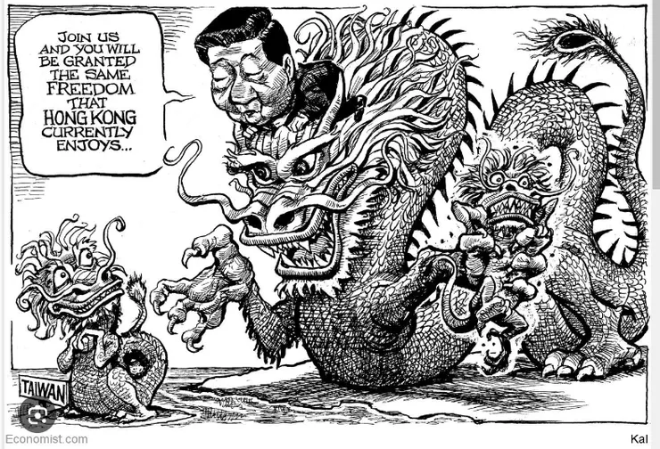 "加入我們,你將會像香港現在一樣的繁榮與自由"-經濟學人