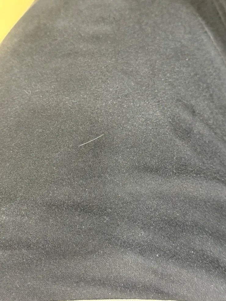 2025/11/25 上課無聊，意外發現褲子上有一根很像圓圓的毛