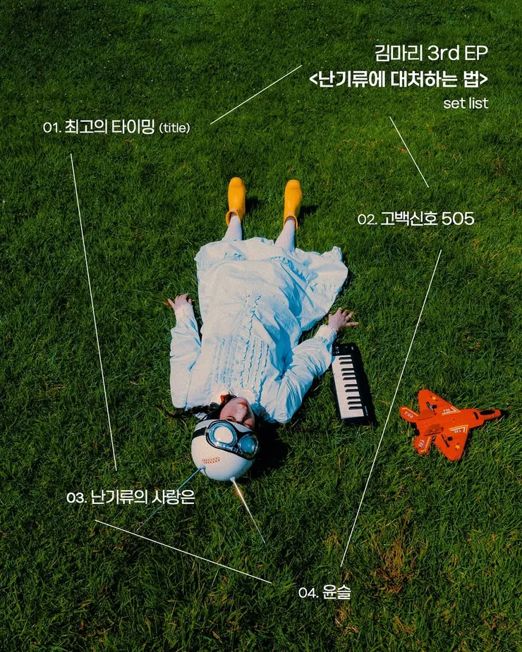 Kim Marie《Turbulence: A Guide to Balance》曲目表。圖片來源：Kim Marie Instagram