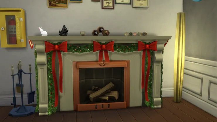 這個火爐這麼小，聖誕老人應該爬不進來吧。