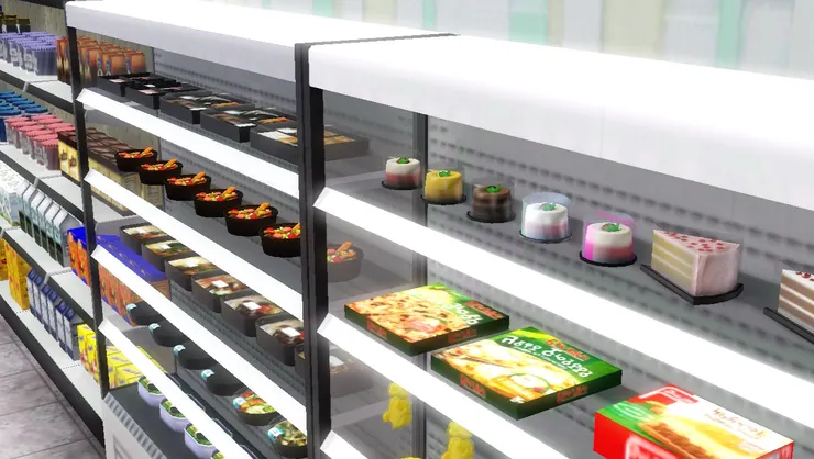 看到琳琅滿目的美食最開心！有蛋糕有披薩。