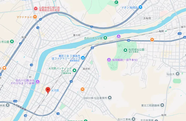 大河原駅map