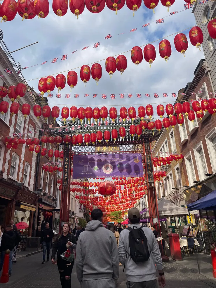 唐人街標誌的紅燈籠