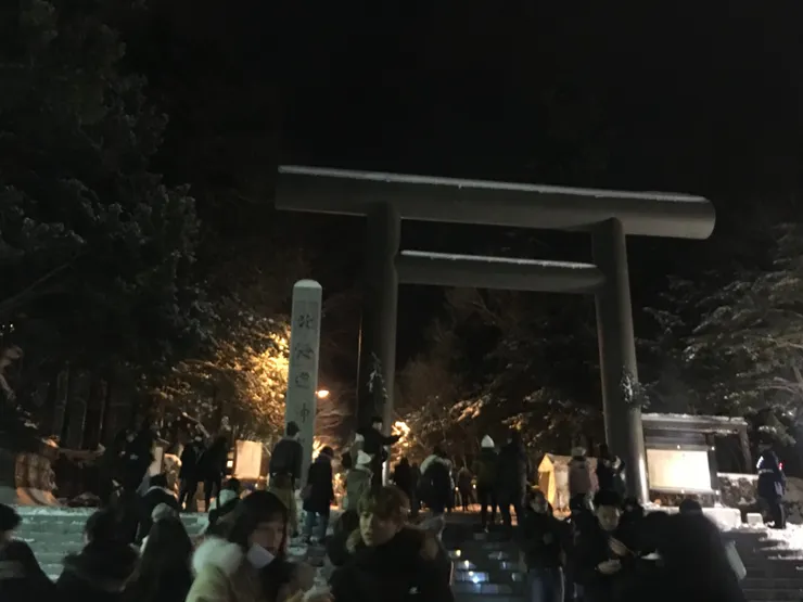 除夕倒數的北海道神宮。
