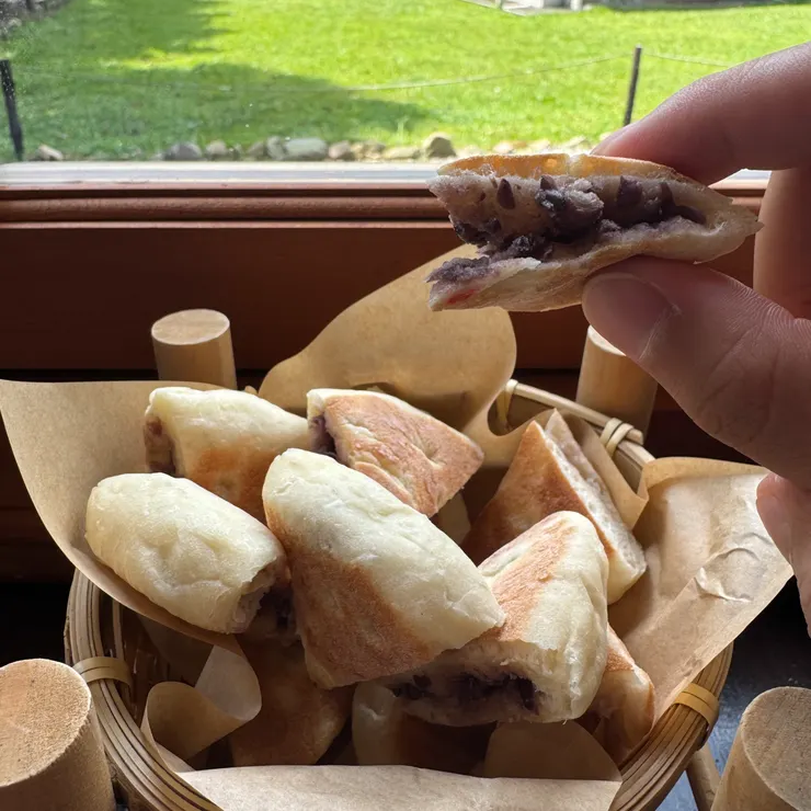 傳統手作－烤餅芋頭、烤餅紅豆