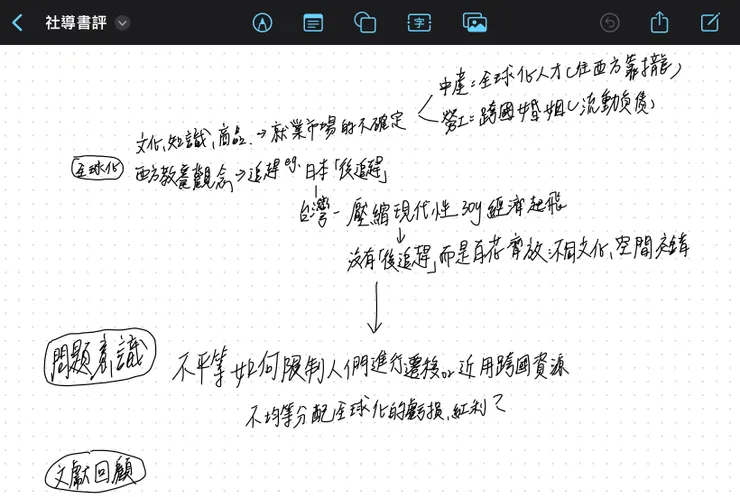 分析作者寫作架構範例