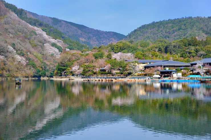 嵐山公園中之島區看對岸