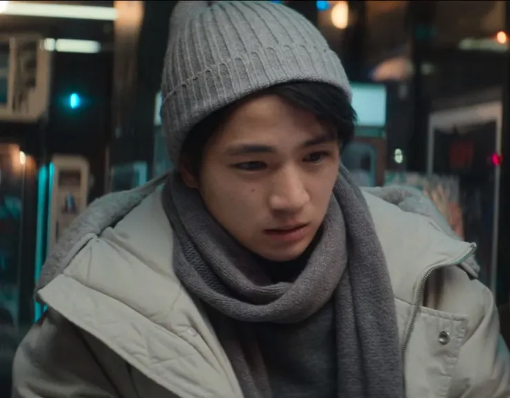 少年晴道。這個表情實在太經典了，木戶大聖飾演。來源：NETFLIX