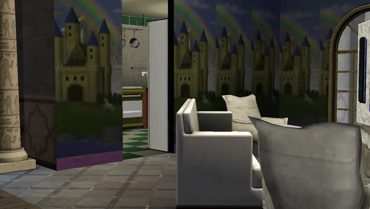 客廳也可通向廚房，看電視時忽然想拿零食和飲品非常方便。