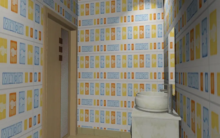 可能有人覺得這種磁磚太花碌碌，我卻很喜歡。