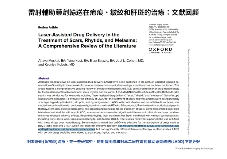 雷射術後輔助藥劑
