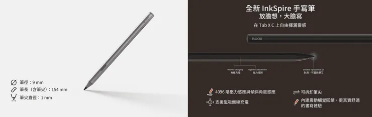 InkSense手寫筆(左)與InkSpire手寫筆(右)