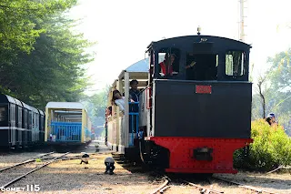 346號蒸汽機車逆牽貴賓專車進入溪湖車站