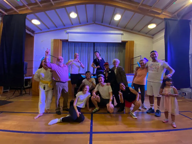 老師們準備以奧運為主題的迎新晚會