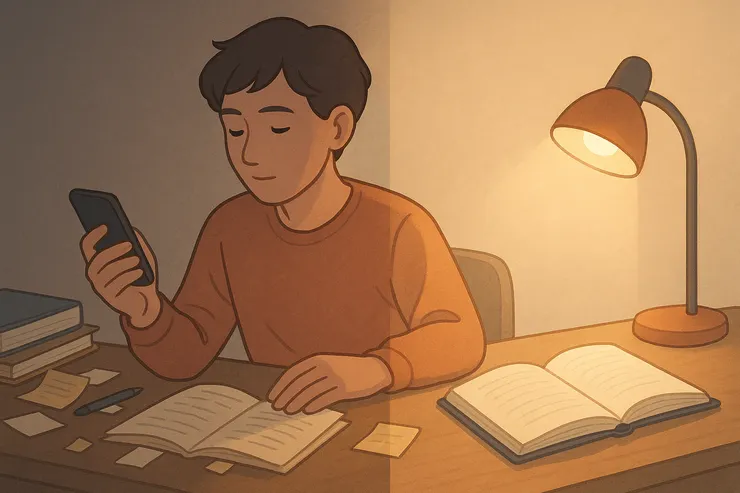 從「滑手機拖延」轉成「整理好桌面、準備開始」的那一刻，是改變習慣最重要的起點。