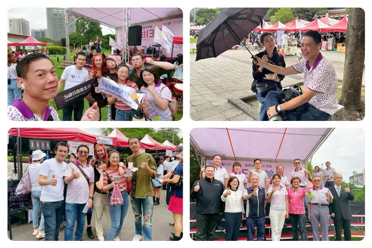 雄鷹扶輪社CP梁軒安與現任社長 田曜瑞將當日收益全數捐作公益，將扶輪精神傳達淋漓盡致。（圖/鷹傳媒提供）