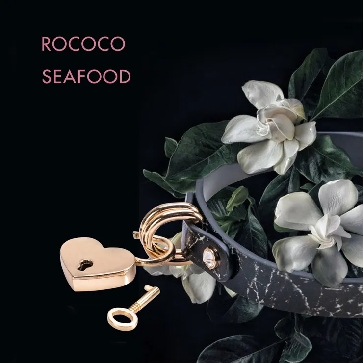 ROCOCO 真皮心鎖牽引項圈