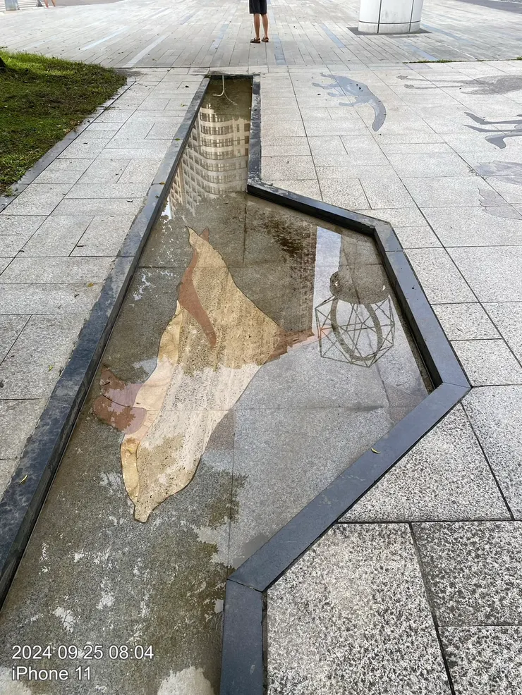 隔夜雨又淤滿阻塞的水道，織了一夜的國王新衣...