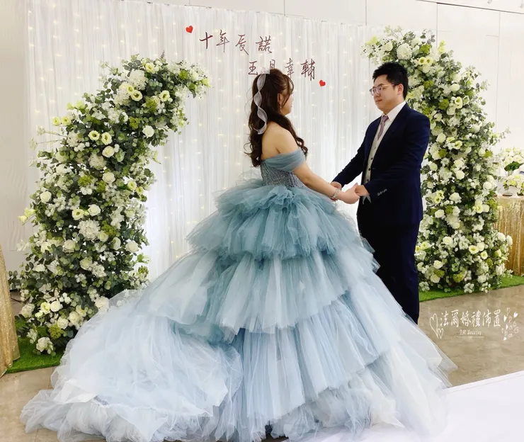 羊角拱門燈布幔範例場地在安平玄饌餐廳