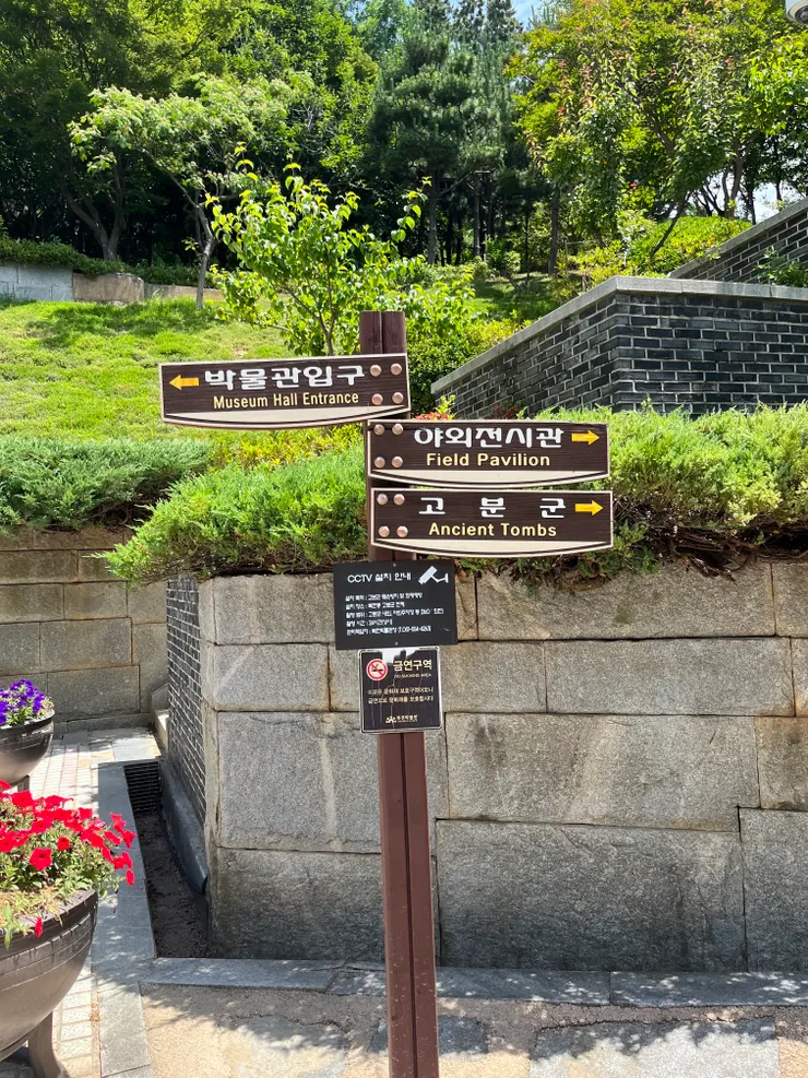 博物館園區展覽標示牌。