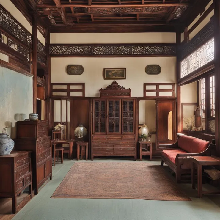 廳院廂房陳設 / AI攝影