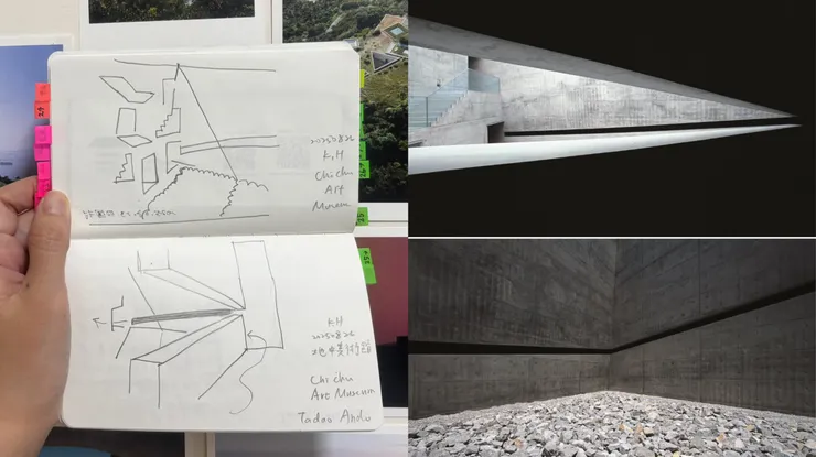 （左）本子裡邊角料；（右）地中官網照片（附連結