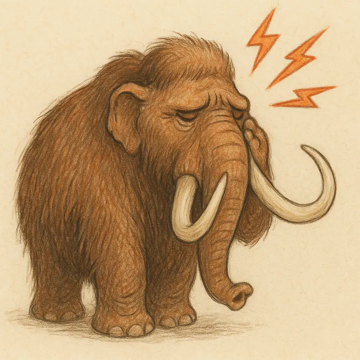 長毛象也牙痛嗎?圖片作者:ChatGPT