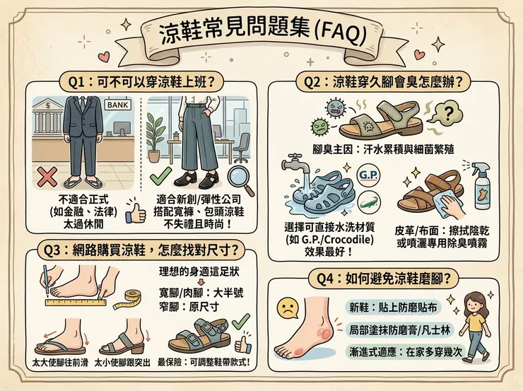 涼鞋常見問題FAQ