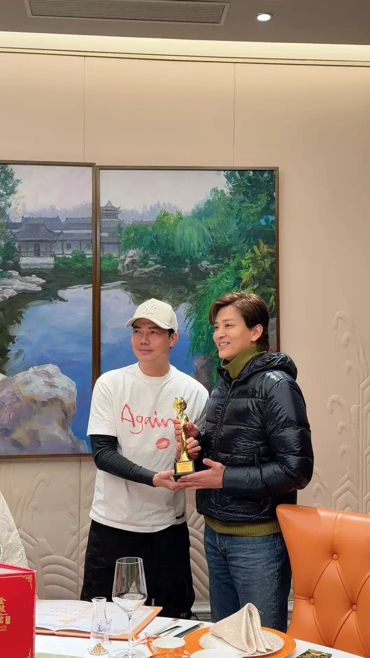 最佳男主角陳曉東與最佳男配角謝天華同樂