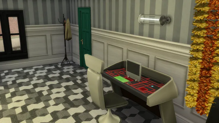 男主人的房間我用了灰和綠為主色，成熟和有男人味些，也比較耐髒。