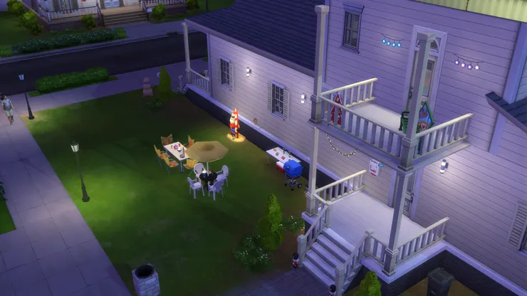 我這後院一片光亮，氣氛熱鬧。