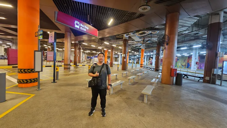 新加坡聖淘沙的名勝世界巴士站!