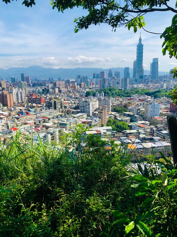 福州山景觀平台俯瞰台北101、觀音山及大屯山