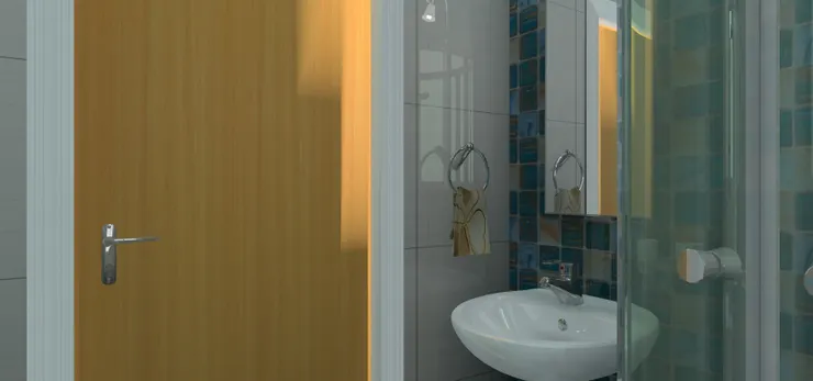 因為房子小，所以洗手間也沒有很大。