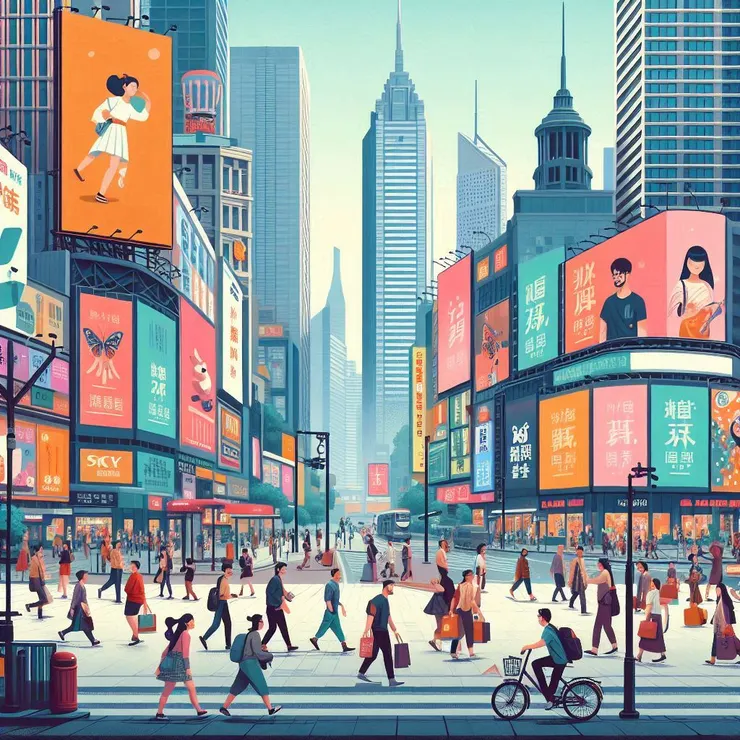 copilot。幫我畫張圖:Big city life