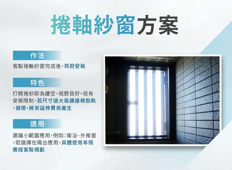 SMOG防霾紗窗 / 捲軸紗窗方案