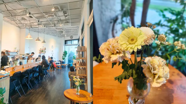 店內空間與夥伴挑選的每週鮮花
