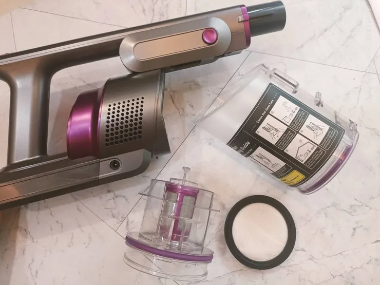 YTE無線高速渦輪吸塵器HC-1810E──濾網與塵桶