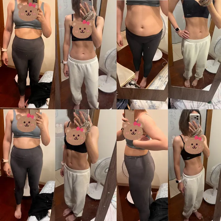 減肥最寫實的比對圖，還沒4+2R與目前的比對