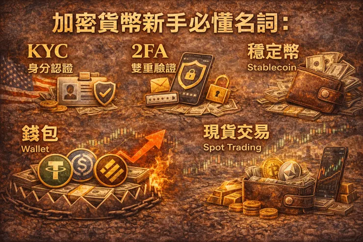 加密貨幣新手必懂名詞：KYC、2FA、穩定幣、錢包、現貨交易一次搞懂